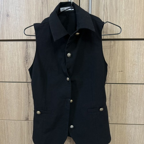 Zara waistcoat like new, black, size S