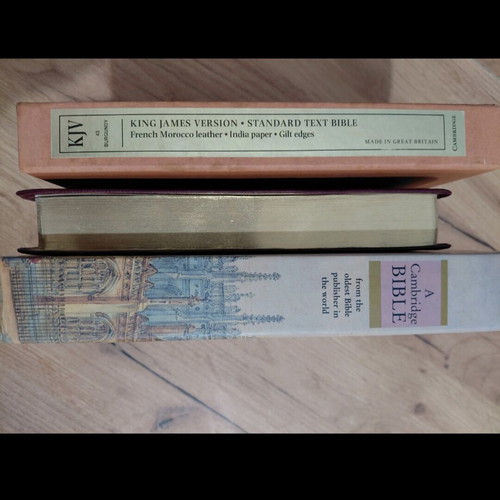 A Cambridge Bible King James Version like new with leather case