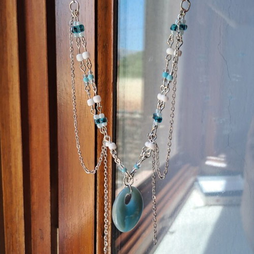 Women's Silver Necklace handmade, made to order, turquoise