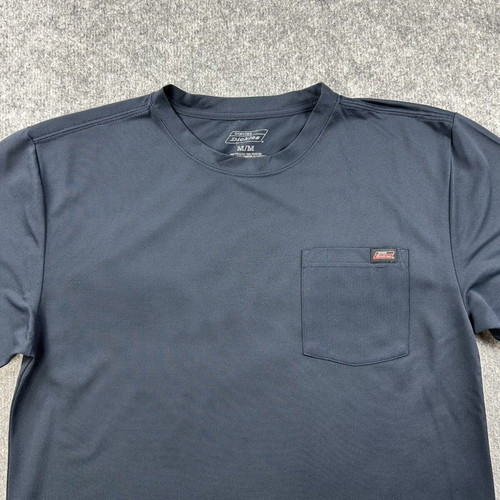 Dickies men's medium T-shirt with pocket, lightweight polyester, blue