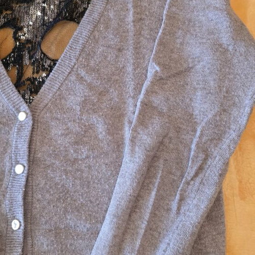 Beige cardigan with skull like new