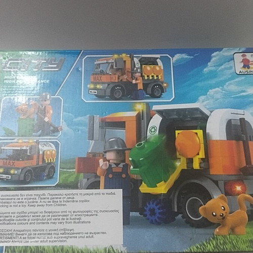 City Building Blocks Garbage Truck New