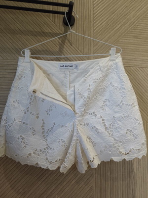 Self-Portrait white shorts like new, sizes L and XL