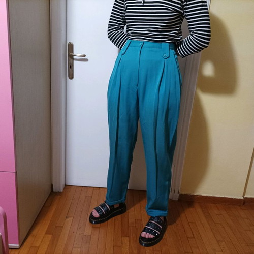 Vintage turquoise wool pants like new