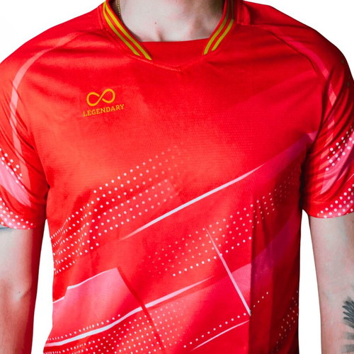 Legendary T-shirt red design 100% polyester new