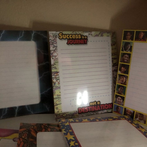 Notepad, stickers and invitations block new