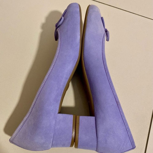 Mourtzi ballerinas new, leather suede, purple color