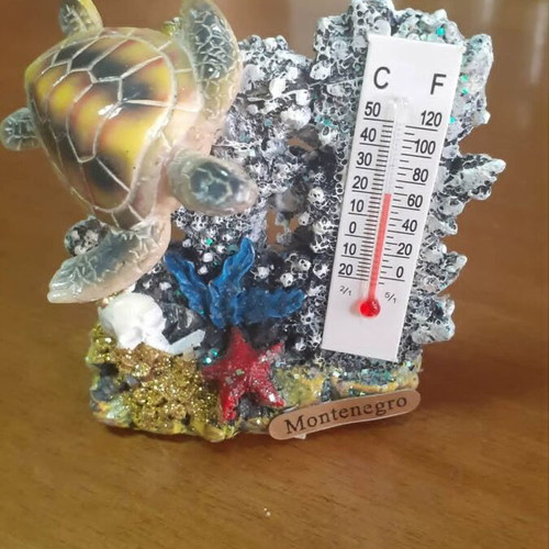 Decorative Table Souvenir with Thermometer Montenegro, like new