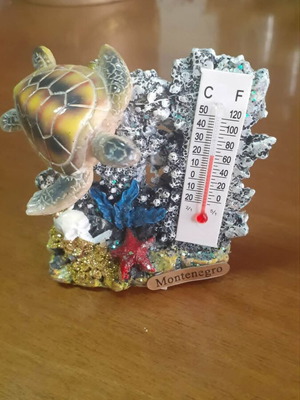 Decorative Table Souvenir with Thermometer Montenegro, like new