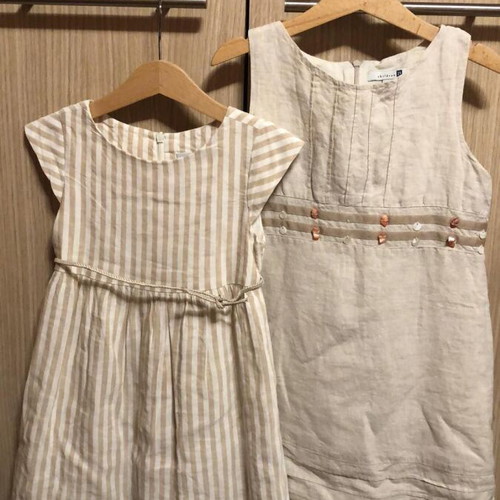 princess polly baby blue dress Beige Linen Dress | Minimal Natural Linen Blend Button up Dress Zara  Minimal Tank Dress Boho Dress Small main image 0