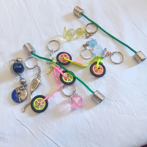 Keychains used, colorful assorted pack