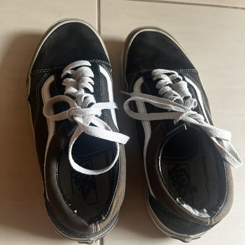 Vans sneakers, black and white, size 39