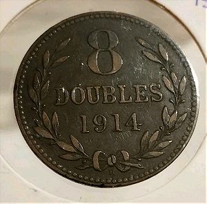 Σπάνιο νόμισμα 8 doubles Guernsey