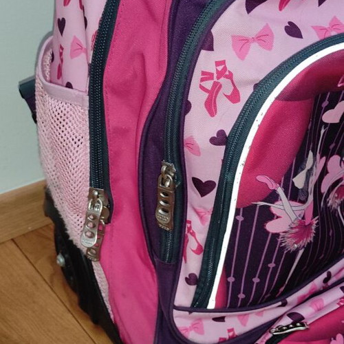 School trolley bag 30lt and Polo pencil case used, Belike Ballerinas design