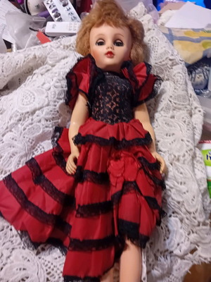 Vintage doll large 50cm in very good condition with shoe defect