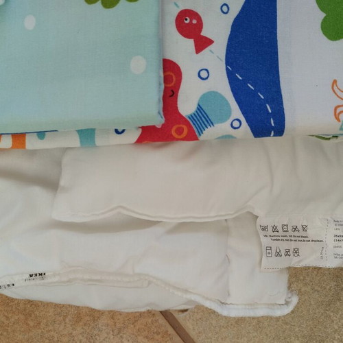IKEA baby bedding set used, blanket pillow and covers