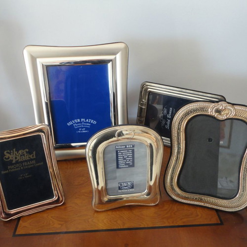 Photo frames used, silver and silver-plated