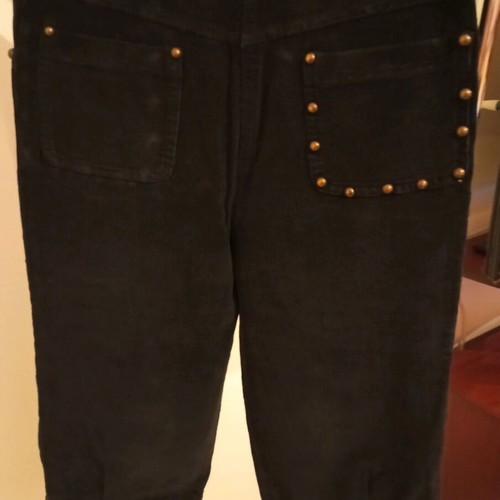 Absolute vintage black corduroy pants with knee buttons used size 2