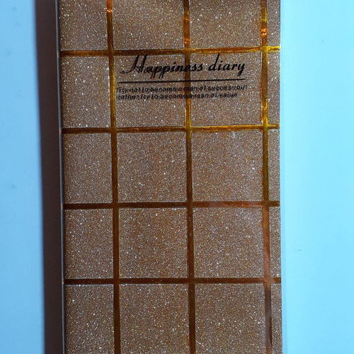 Notebook diary glitter used, brown and yellow