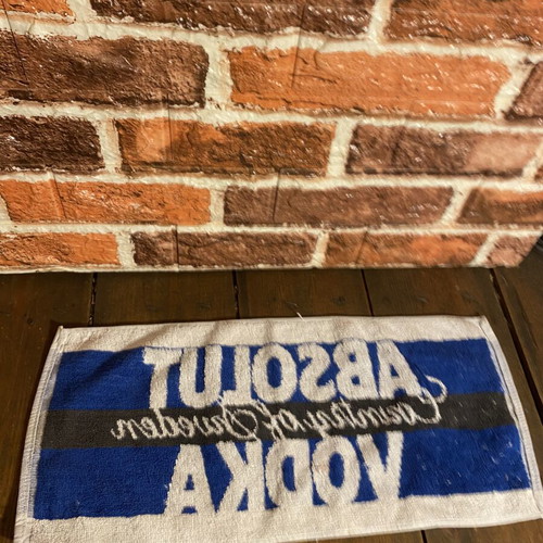 Bar towel Absolut Vodka used, 48 x 22 cm