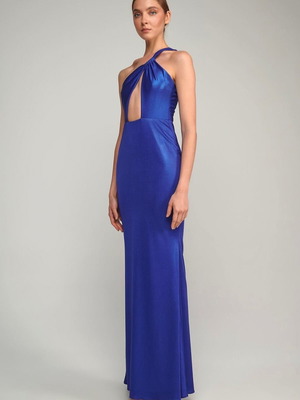 Haut Couture Dress new, iridescent blue, size S