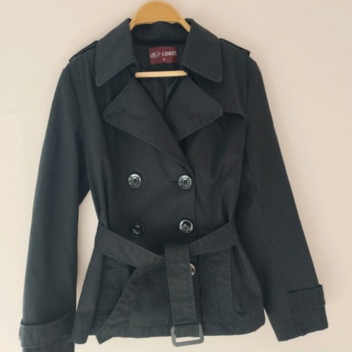 Cosmos trench coat like new, black and dark blue, size M