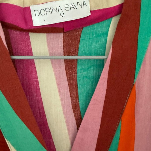 Dorina Savva long dress with stripes and boho patterns like new