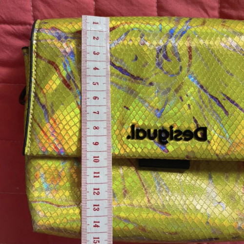 Desigual crossbody bag iridescent snakeprint multicolored like new