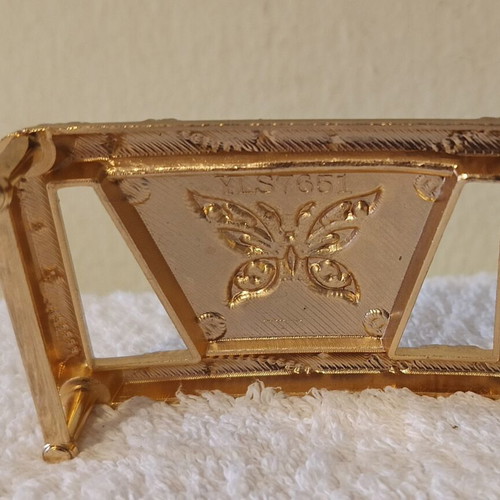 Belt buckle butterfly metal gold color new, size 7.5x4.5 cm