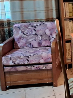 Armchairs used, set of two with storage space