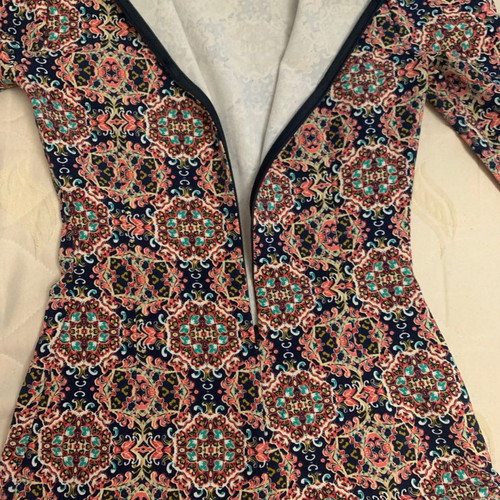 Dress used, multicolored, elastic fabric, size S