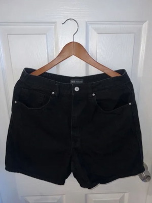 Zara denim bermuda shorts used, size 34, black