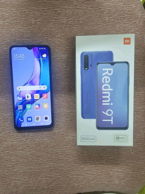 Redmi 9T NFC σε άριστη κατάσταση, 4+2GB RAM, 128GB, μπλε, μπαταρία 6000mAh