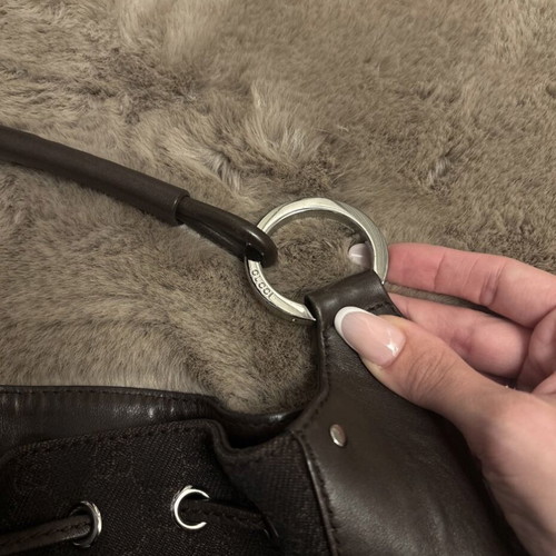 Gucci brown GG monogram shoulder bag like new