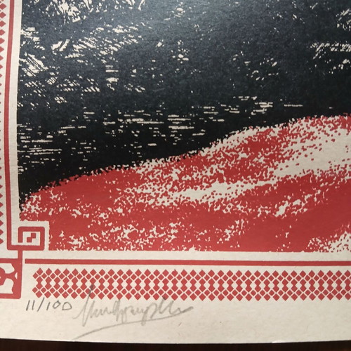 Graveyard gig poster screen print like new, numbered and signed