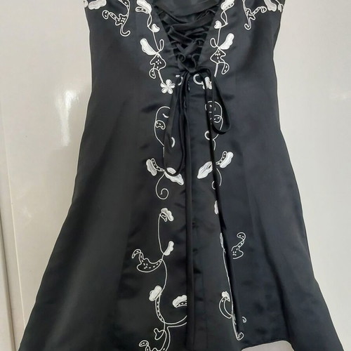 Strapless dress Morgan and Co. black with white tulle like new, size S