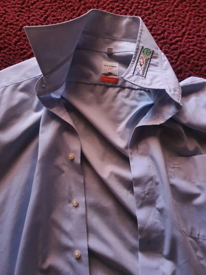 Olymp Luxor shirt like new, blue, modern fit