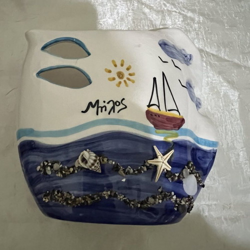 Handmade decorative vase from Milos like new