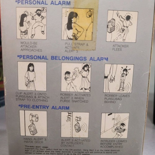 Portable 3-in-1 alarm system with flashlight new