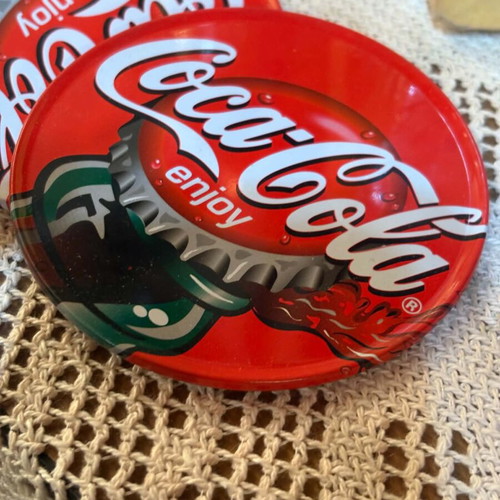 Coca Cola 8 glass bottles with 6 coaster set gift