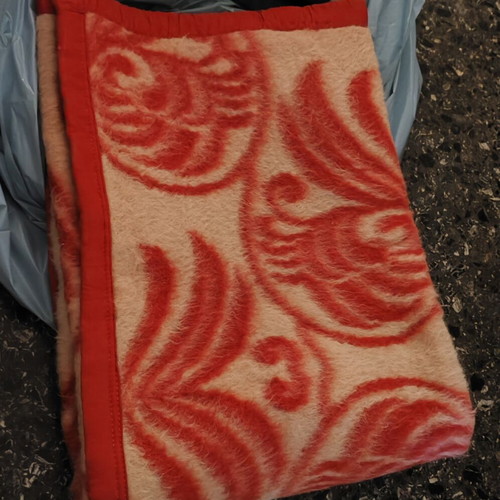 Vintage woven and knitted traditional blankets