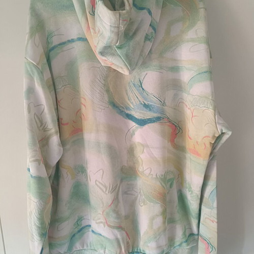 Ανδρικό φούτερ jogging oversized, πολύχρωμο, μέγεθος M