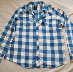 -15%ΤΕΛΟΣ ΕΠΟΧΗΣ Έκπτώσεις!-%G-STAR RAW V-neck shirt ιδιαίτερο πουκάμισο, no M,βαμβακερο