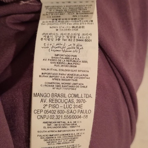 Mango sleeveless t-shirt size L new, elastic dark lilac