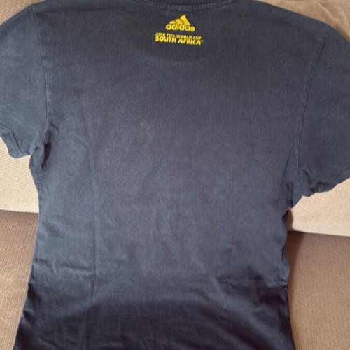 Adidas World Cup 2010 South Africa T-shirt used, size M, black and yellow