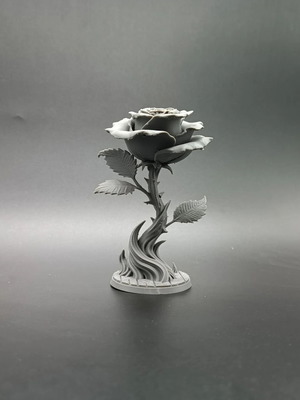 Rose new, printed on plastic, 13 cm height