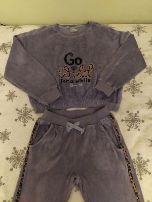 Alouette velour tracksuit set No 10, purple