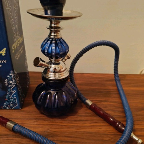 Shisha hookah small 25cm blue (brand new)