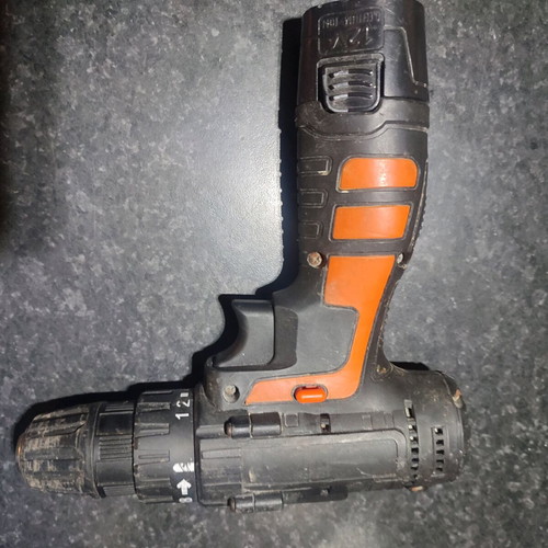 Electric cordless drill used with 2 speeds