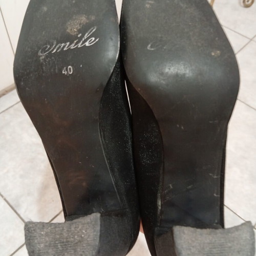 Satin shoes size 40 black used, very good condition